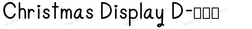 Christmas Display D字体转换